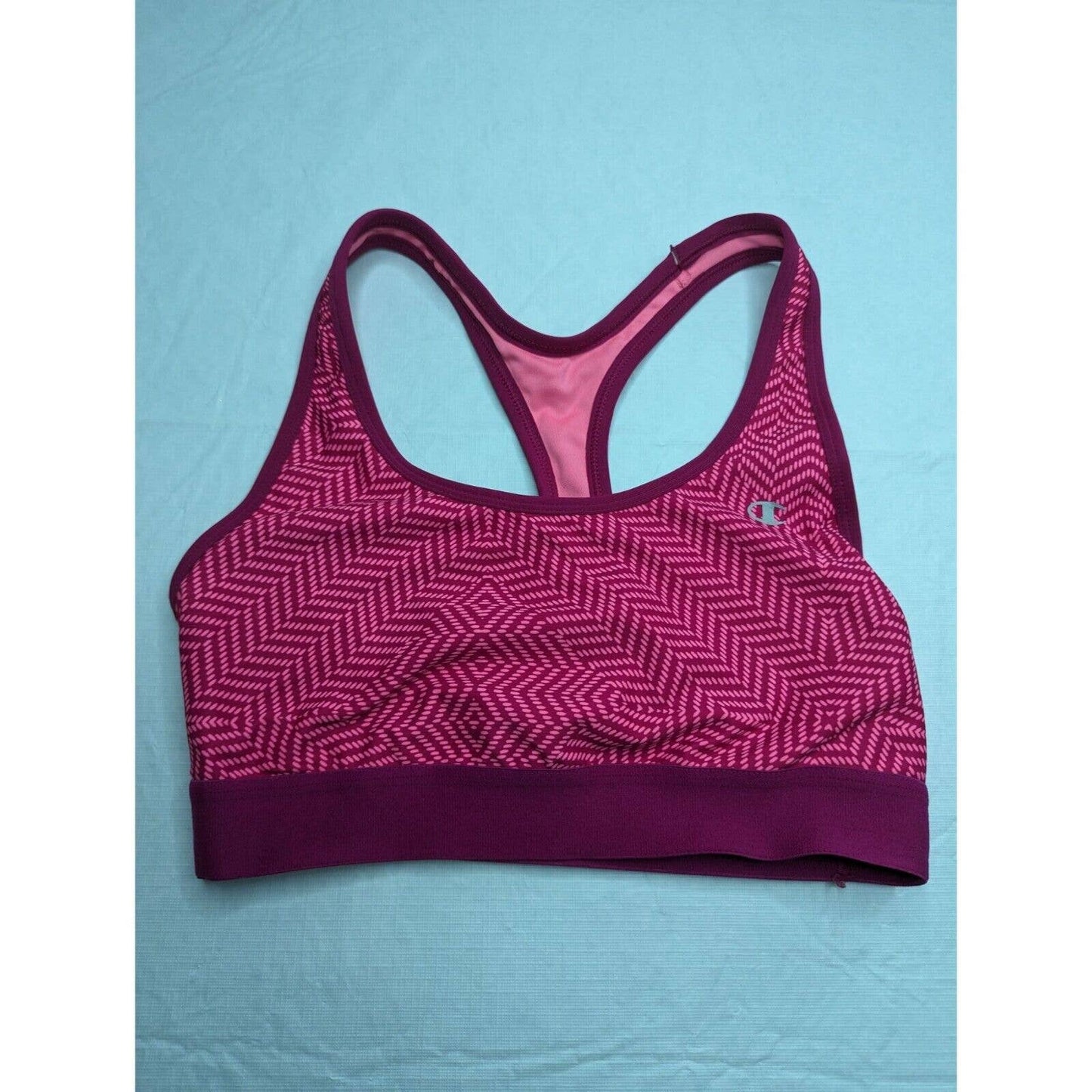 Champion Womens Sz M Medium Support Sports Bra Dark Pink