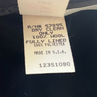 Vintage Laura Gayle Womens Sz 8 100% Wool Knee Length Pencil Skirt Black