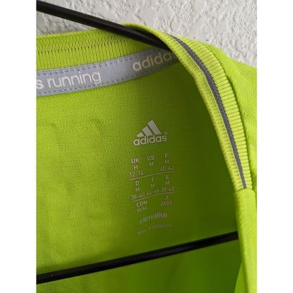 Adidas Running Womens Sz M Bright Green Athletic T Shirt