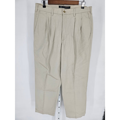 Dockers Mens Sz 34x30 GOLF Classic Fit Pleated Dress Pants Tan