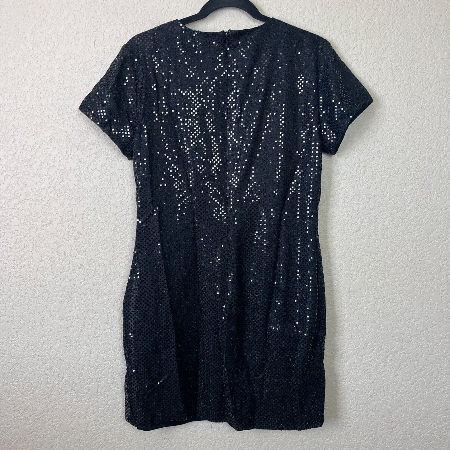 Late Edition Womens Sz 10 Vintage Little Black Dress Sequin Sparkly