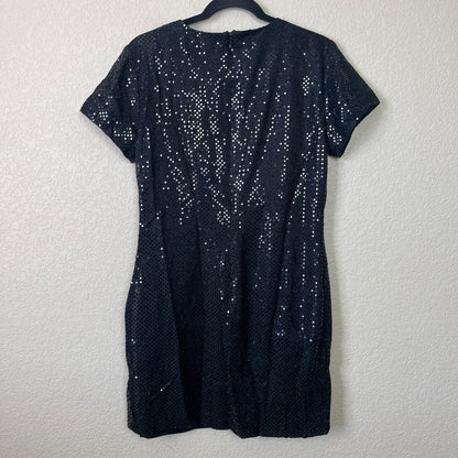 Late Edition Womens Sz 10 Vintage Little Black Dress Sequin Sparkly