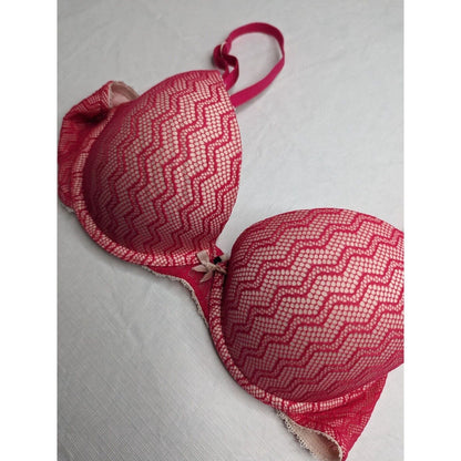 Elle Macpherson The Body Womens Sz 36B Padded Push Up Bra Pink