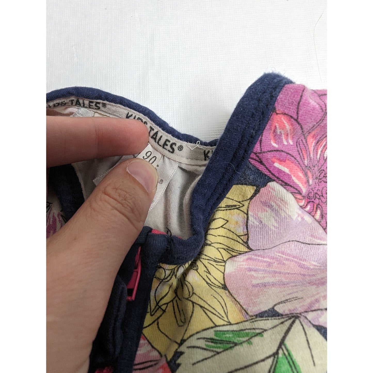 Kids Tales Baby Girls Sz 12M One Piece Zip Up Outfit Colorful Watercolor Floral