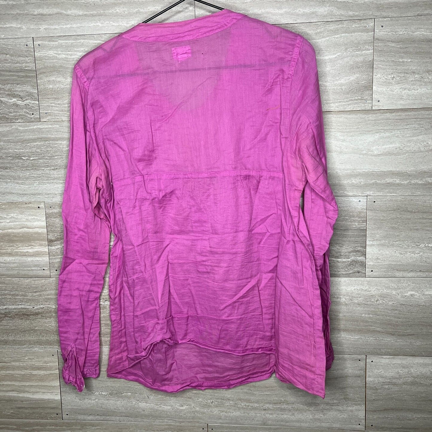 Hartford Womens Sz 3 Small Long Sleeve Lightweight Cotton Blouse Purple