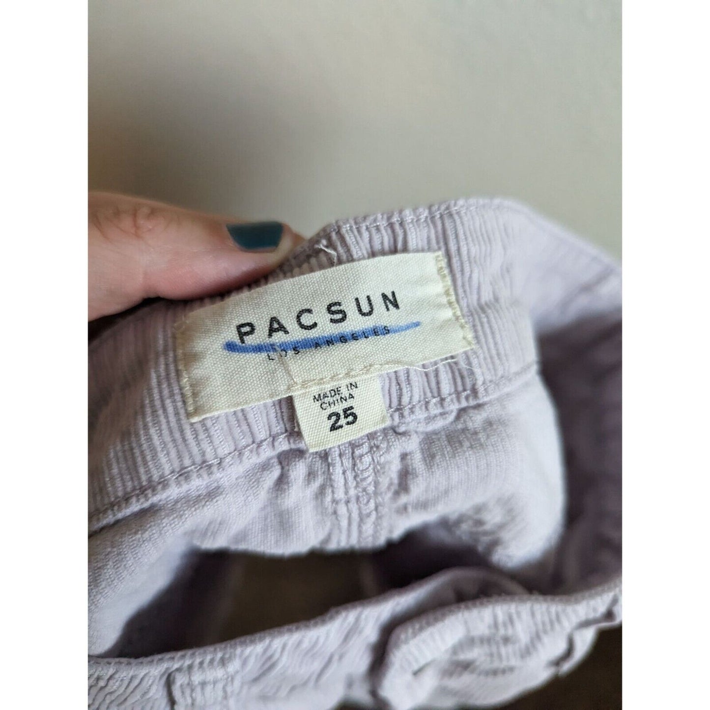 Pacsun Sz 25 Light Purple Corduroy Mini Skirt Frayed Hem