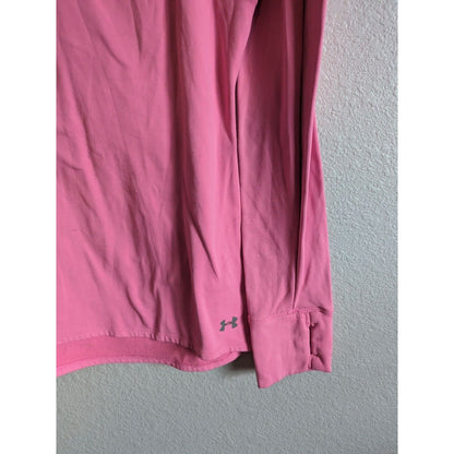 Under Armour Womens Sz M Fitted Compression Jacket 1/4 Zip Bubblegum Pink