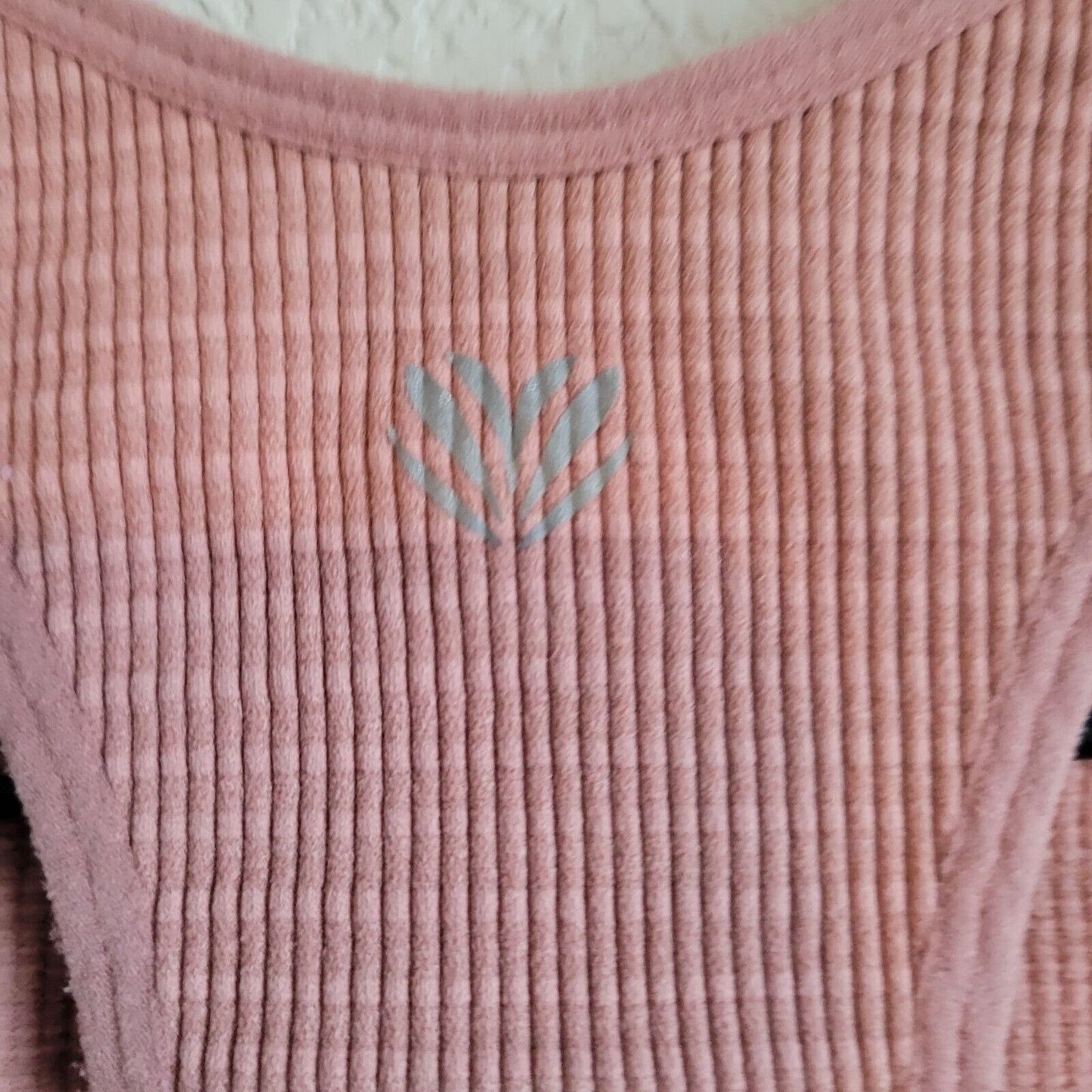 Forever 21 Womens Sz M Cropped Waffle Knit Tank Top Fitted Blush Pink