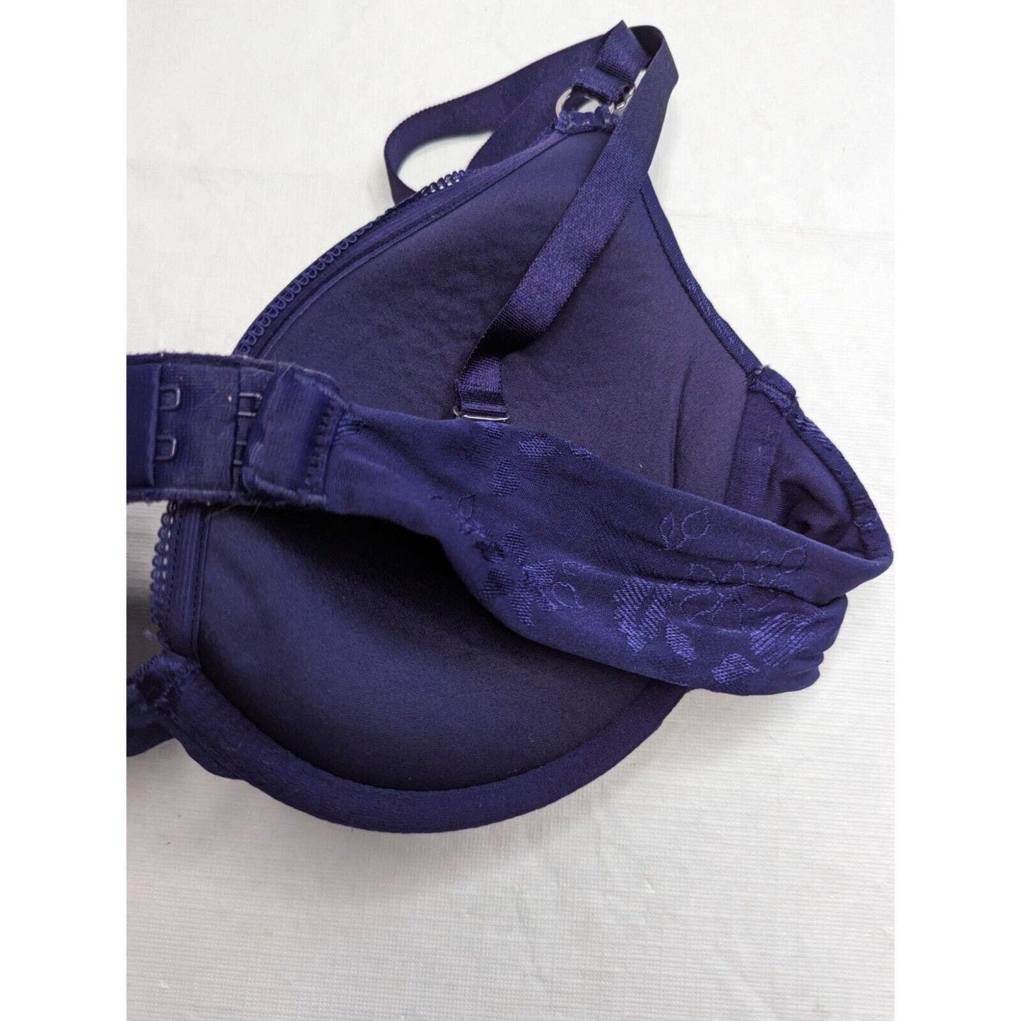 Vintage 1990s Lily of France Womens Sz 36B Padded Push Up Bra Dark Purple