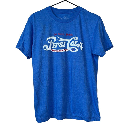 Pepsi Cola Mens Sz S Short Sleeve Graphic T Shirt Blue White