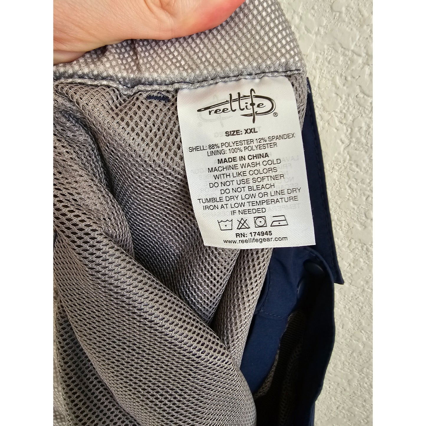 Reel Life Mens Sz XXL Fishing Athletic Shorts Dark Blue Lined