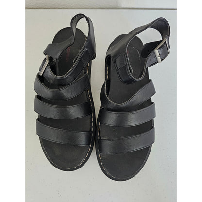 Vintage Y2K Unionbay Union Bay Womens Sz 11 Chunky Sandals Black Faux Leather