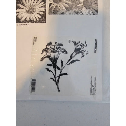 Lot of Unmounted Rubber Stamps Cutlines Penny Black Flowers Daisy