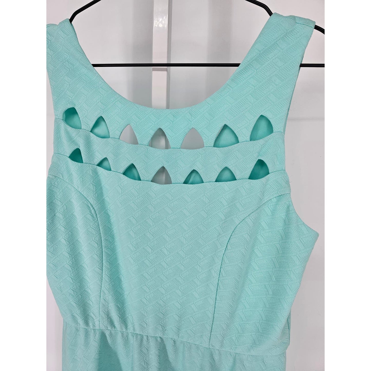 Maurices Womens Sz XL Robins Egg Blue Above Knee Sleeveless Dress w/ Cutouts