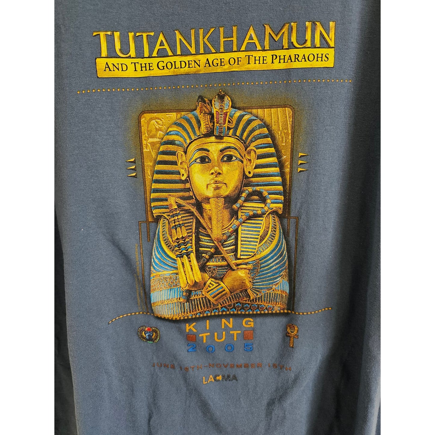 King Tut Tutankhamun and the Golden Age of the Pharaohs Mens Sz XXL T Shirt