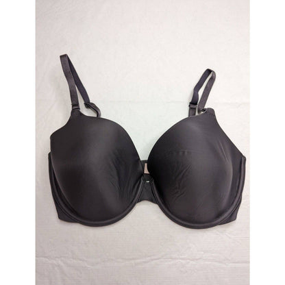 Victorias Secret Sz 34DD Perfect Coverage T shirt Bra Dark Charcoal Gray