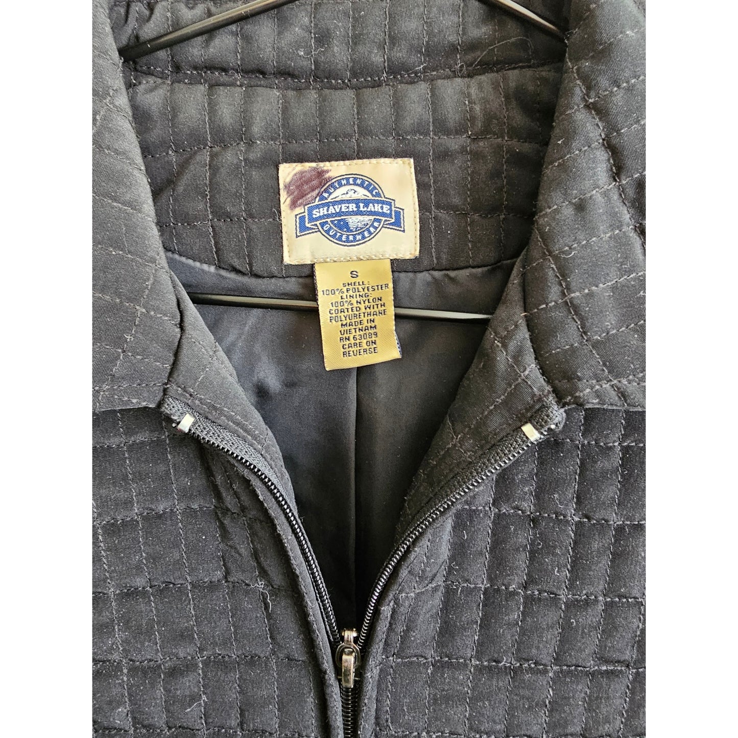 Vintage Shaver Lake Outerwear Womens Sz S Black Quilted Zip Up Jacket
