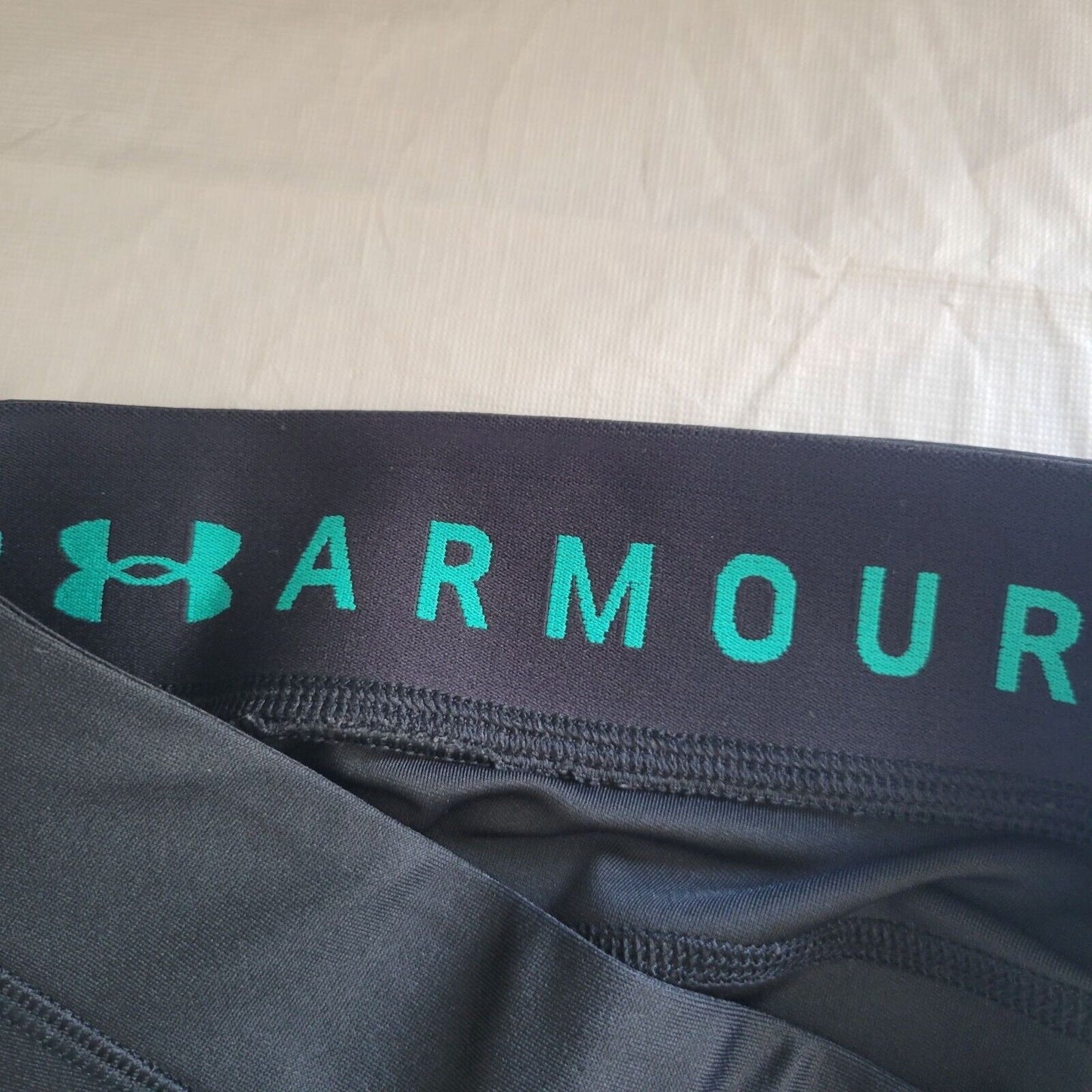 Under Armour Womens Sz M Compression Leggings Black and Teal