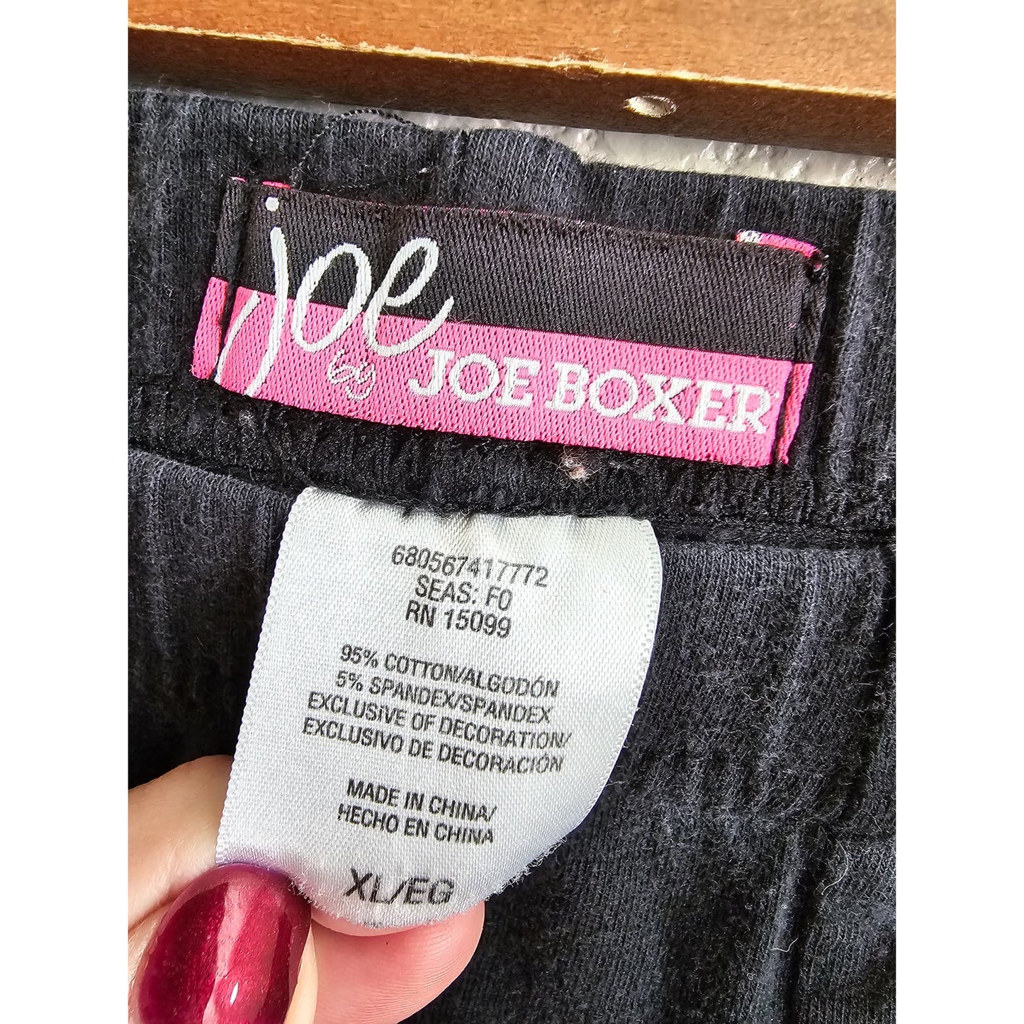 Vintage Y2K Joe Boxer Womens Sz XL Pull On Cargo Leggings Pants Black