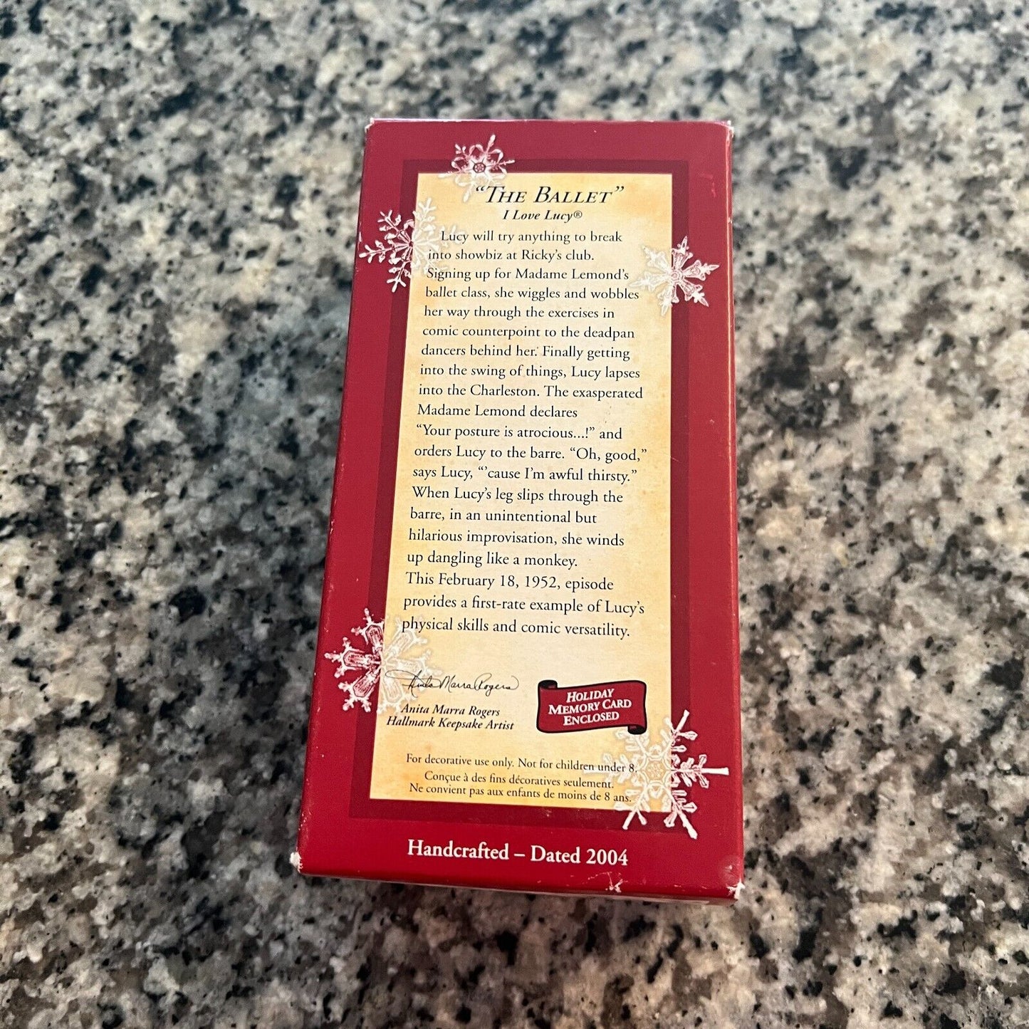 Hallmark Keepsake Ornament I Love Lucy the Ballet Clip On Vintage