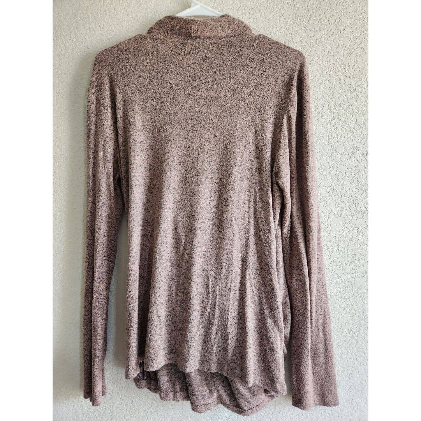 Pleione Anthropologie Womens Sz S Long Sleeve Draped Blouse Taupe