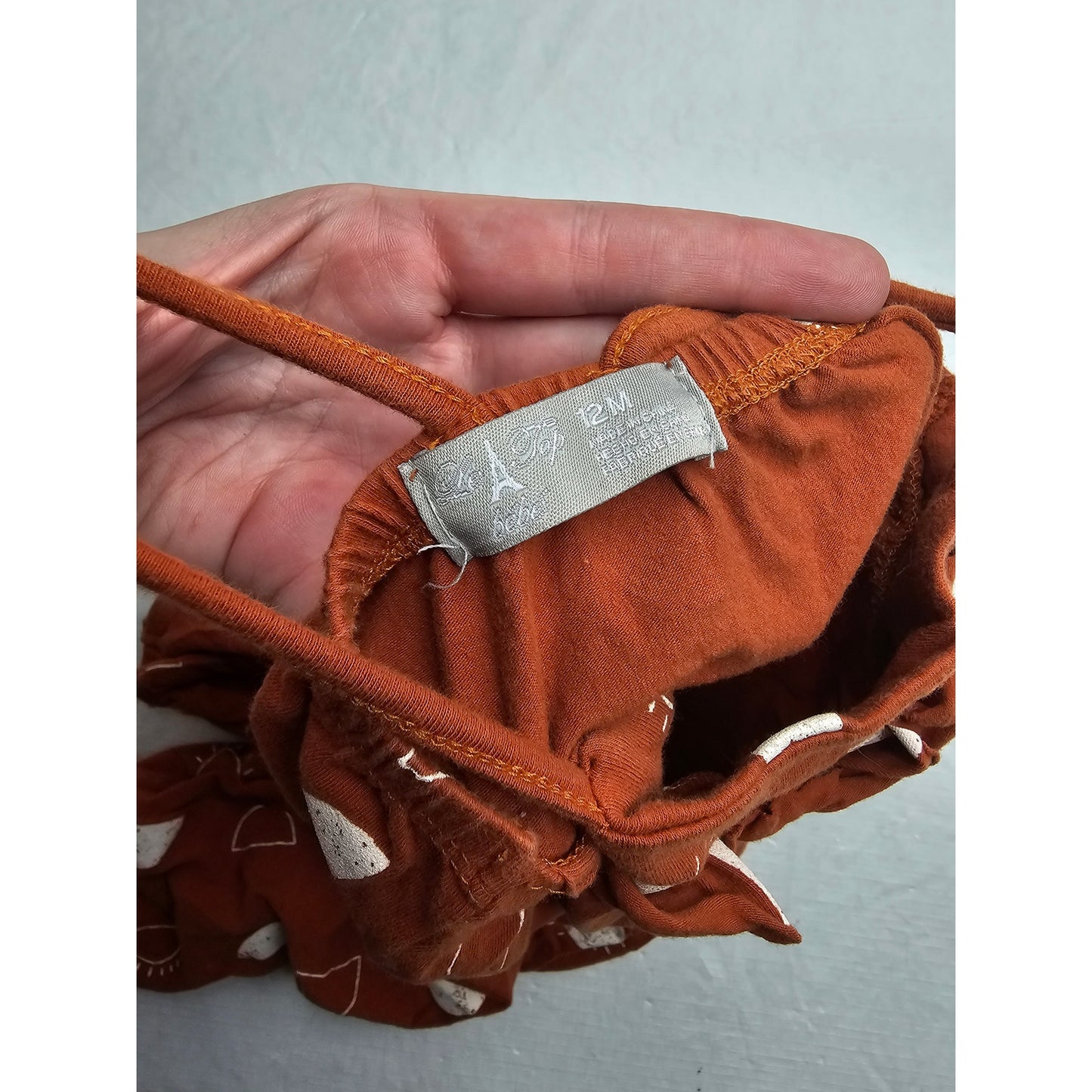 Le Top Bebe Baby Girls Sz 12M Jumpsuit Brown Phases of the Moon