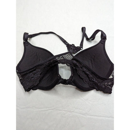 Vintage Maidenform Womens Sz 34B Front Clasp T shirt Bra Black 8869