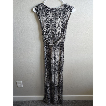 Eliza J Womens Sz 8P Petite Maxi Dress Snakeskin Animal Print Vintage