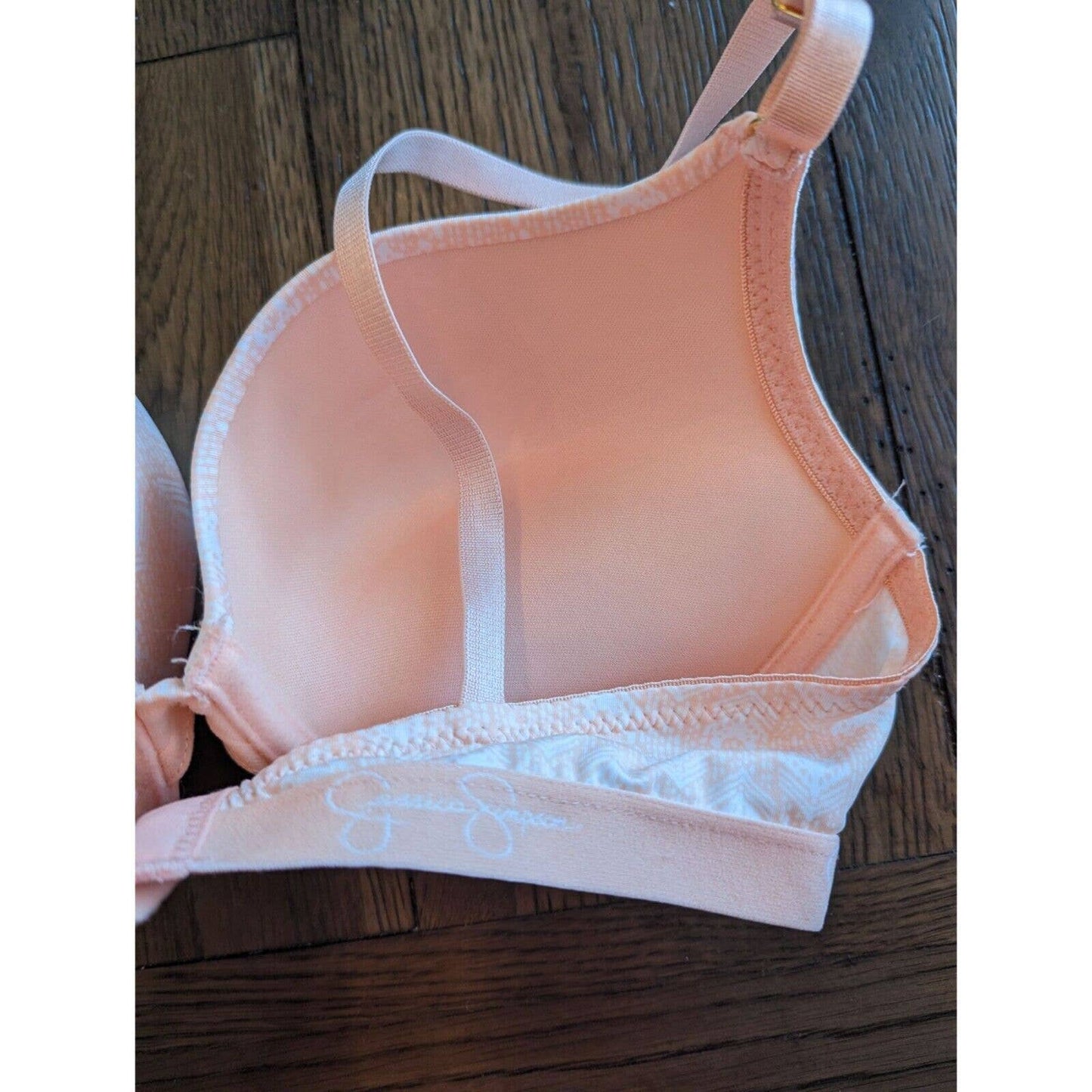 Jessica Simpson Womens Sz 36C Padded Push Up Bra Salmon Light Pink