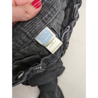 Janie & Jack Toddler Boys Sz 18-24M Black Corduroy Dress Pants