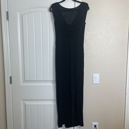 Betsy & Adam by Jaslene Womens Sz S Maxi Dress Vintage 1980s Formal Black