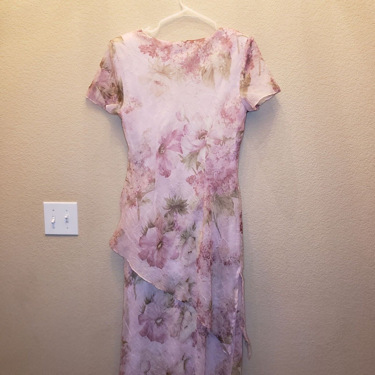 Vintage Miss Dorby Womens Sz 10 Maxi Dress 1990s Floral Light Pink