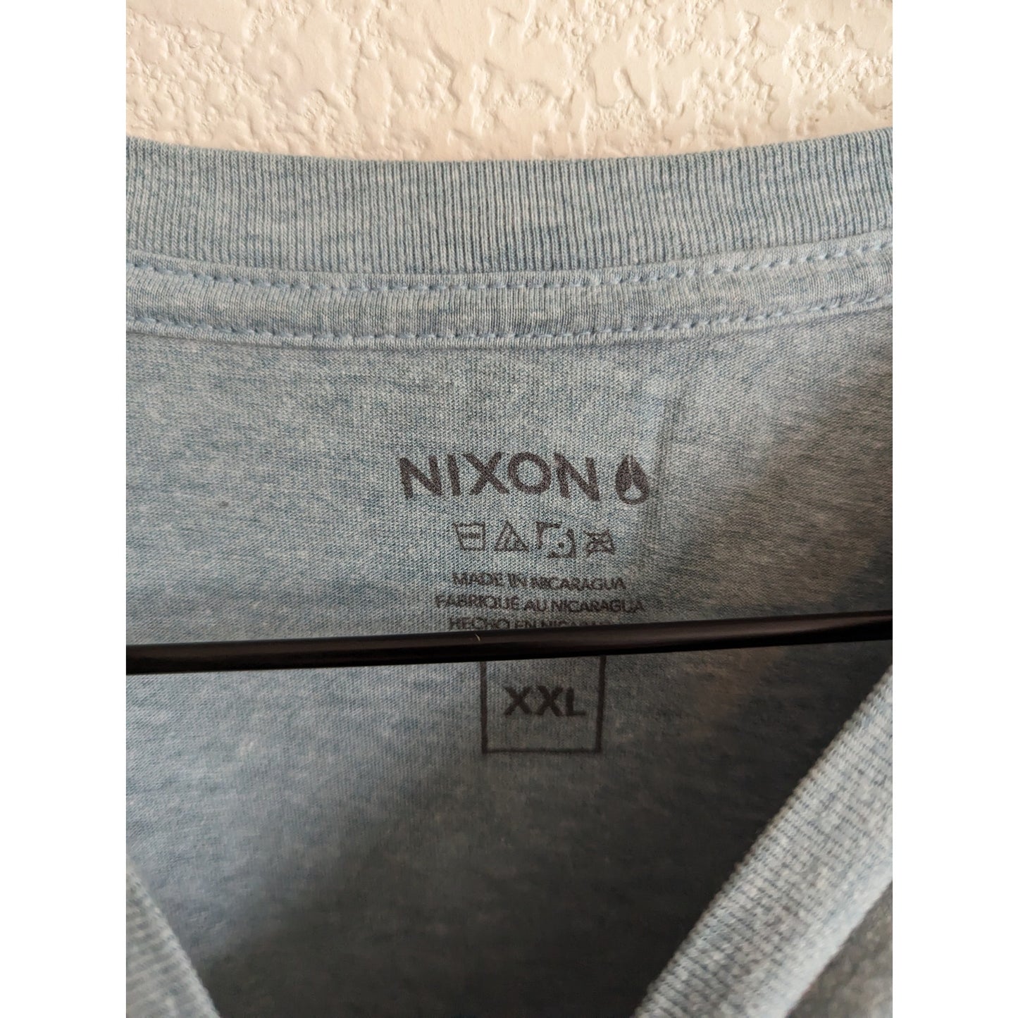 Nixon Mens Sz XXL Short Sleeve T Shirt Light Slate Blue