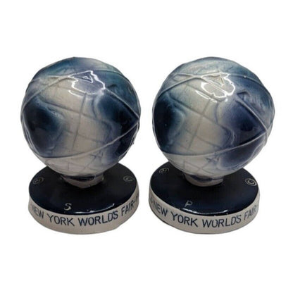 1964-65 New York World's Fair Unisphere Globe SALT & PEPPER SHAKERS