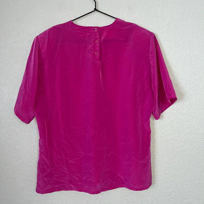 Vintage Sophisticates by Pendleton Womens Sz M Short Sleeve Shirt Pink