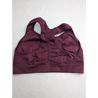 Champion Womens Sz XL No Wire Sports Bra Solid Maroon Racerback