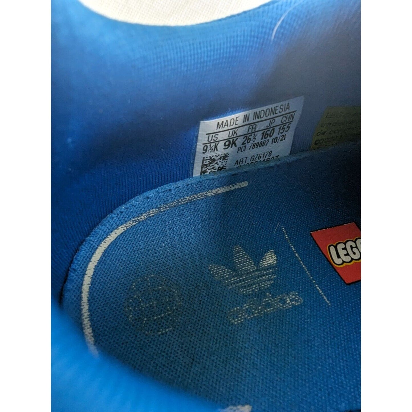 Adidas x Lego Shoes Toddlers 9.5K Blue Sneakers