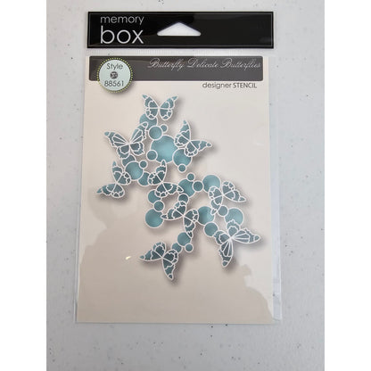 Memory Box Delicate Butterflies Craft Stencil Style 88561