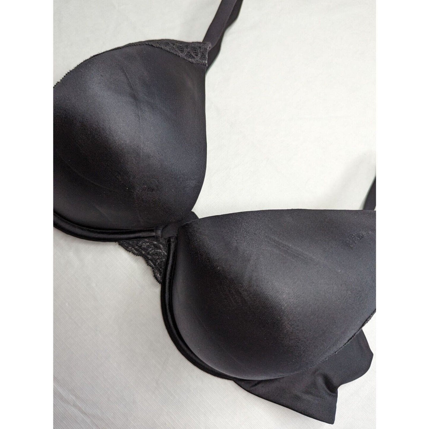 Maidenform Womens Sz 38D Classic T Shirt Bra Solid Black Style 09428