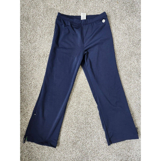 Danskin Now Mujer Sz S Azul Marino Pantalones De Chándal Tobillo Con Cremallera