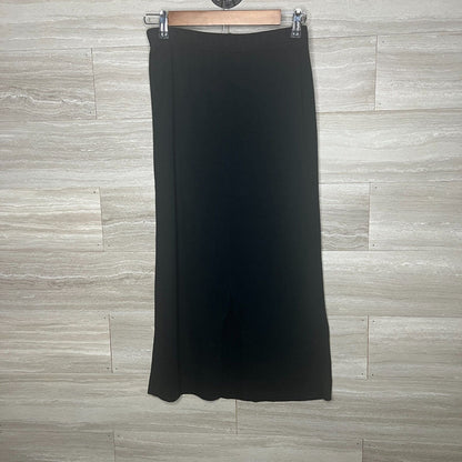 Karen Lessly Womens Petite PS Modest Maxi Skirt Black Acrylic Vintage