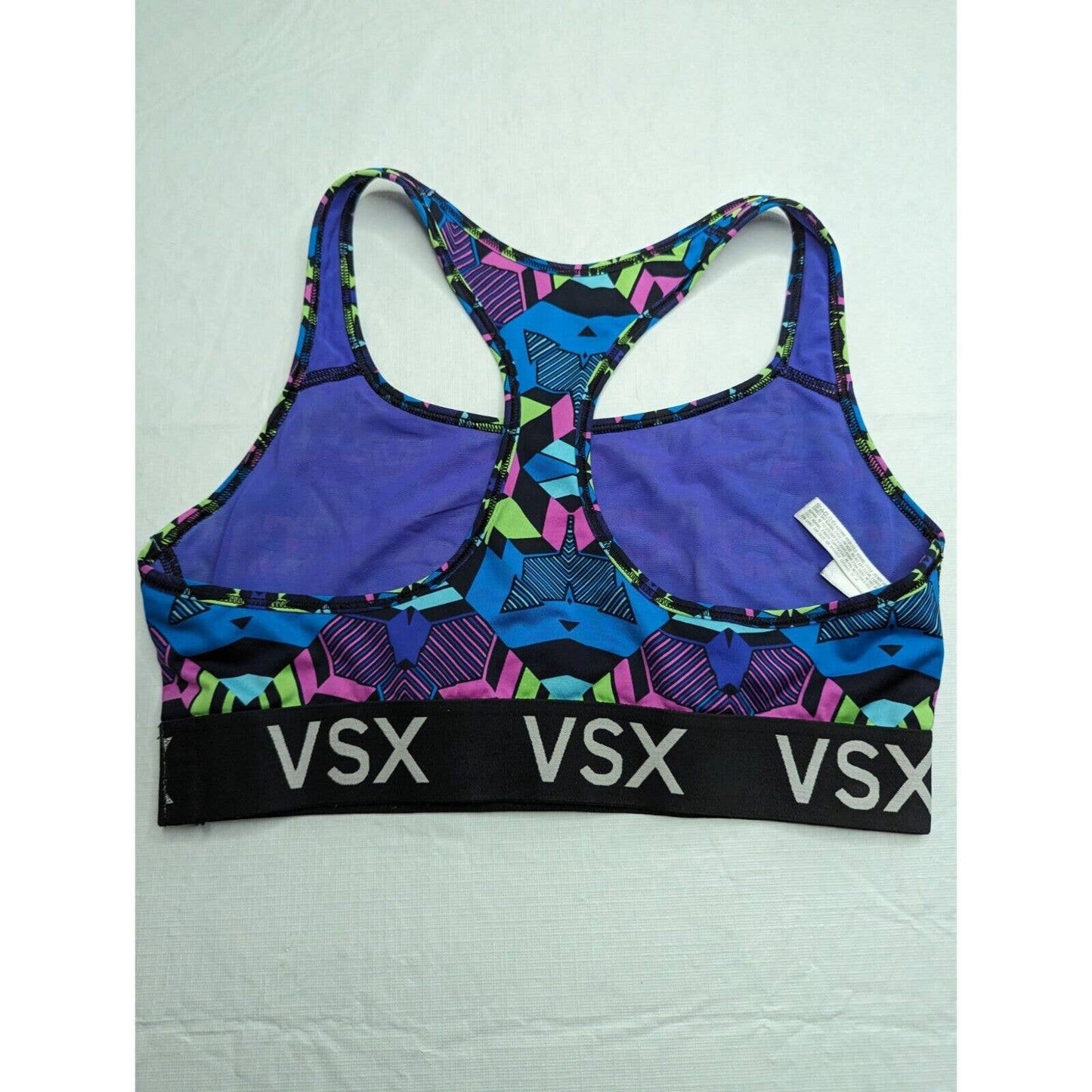 Victorias Secret VSX Sports Bra Sz L Racerback Compression Colorful