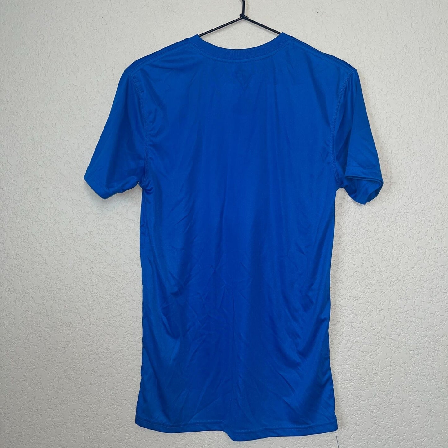 Superman Mens Sz M Athletic Fabrich Short Sleeve T Shirt Blue