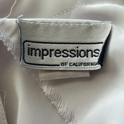 Vintage Impressions of California Womens Sz 12 Solid White Short Sleeve Blouse