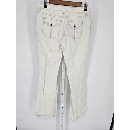 Vintage Y2K Tommy Hilfiger Womens Sz 4 Low Rise Bootcut Jeans White