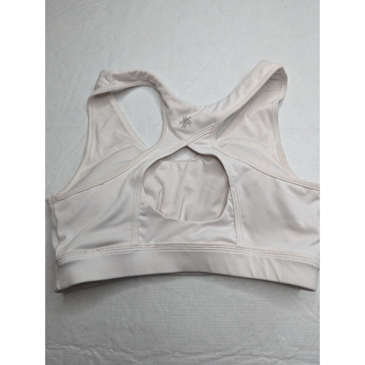 Tek Gear Womens Sz S Compression Sports Bra Solid White