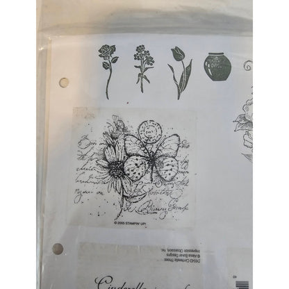 Lot of Unmounted Rubber Stamps Cinderella Shoes Dainty Flowers Pennyblack