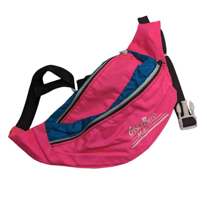 Vintage 1990s Grey Rock Gear Neon Pink Nylon Fanny Pack Waist Bag
