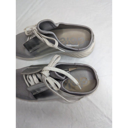 Dolce Vita Womens Sz 6.5 Slip On Tennis Shoes Silver Gray Lace Up
