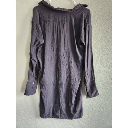 H&M Conscious Collection Womens Sz 8 Long Sleeve High Low Blouse Shirt